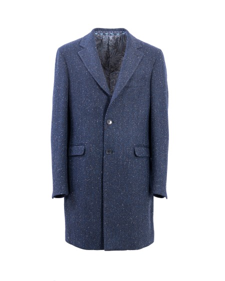Shop ETRO  Cappotto: Etro cappotto in lana monopetto.
Vestibilità regular.
Chiusura monopetto.
Rever a lancia.
Bottoni in corno laserato.
Tasche frontali.
Spacco posteriore.
Composizione: 100% Lana Vergine.
Made in Italy.. 1185A 0080-0200